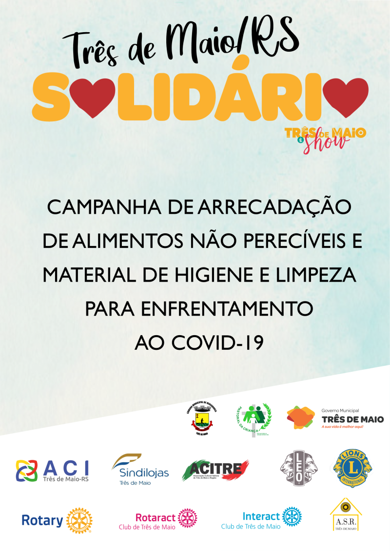 Um ato de união: Campanha “Três de Maio Solidário” ajudará famílias necessitadas